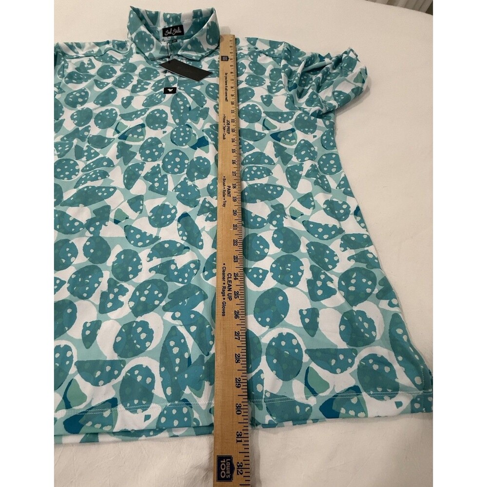 BAD BIRDIE Bam Bam Stretch Golf Polo Shirt Men's Size Large 2XL UPF 50 Coastal - Picture 14 of 16